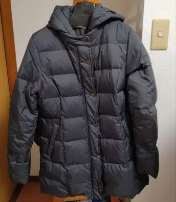 크로커다일 다운 코트 블랙