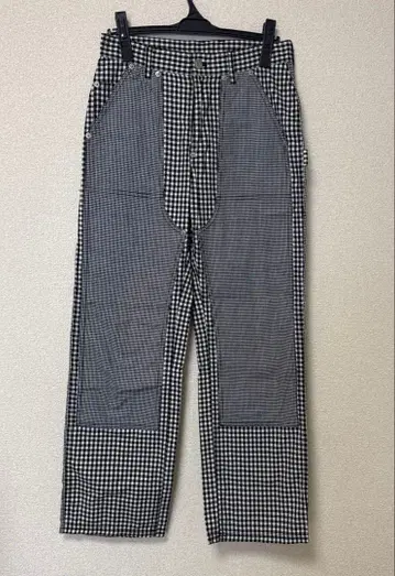 엑스걸 더블니 페인터 팬츠 깅엄 체크 size 2