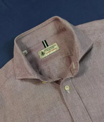 새상품급 LUIGI BORRELLI 코튼 셔츠 호리존탈 칼라 XL