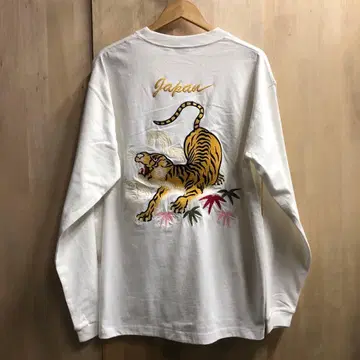 HOUSTON 휴스턴 긴팔T셔츠 롱T 스카잔 디자인 일본풍 패턴 호랑이