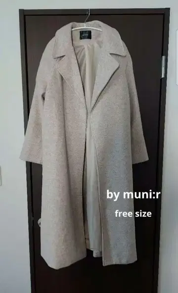베이지 롱 코트 프리 사이즈