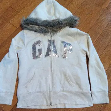 GAP 지퍼 후드티 퍼 화이트 y2k 헤이세이 갸루 크롭 기장