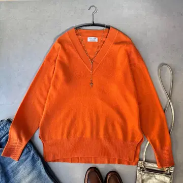 저널 스탠다드 긴팔 니트 캐시미어 100 V넥 오버 사이즈