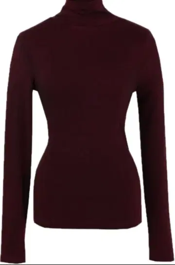 YONFA 용화 터틀넥 L/S 티 버건디