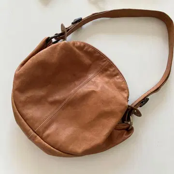 이탈리아제 브라운 가죽 숄더백