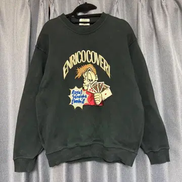 ENRICOCOVERI 엔리코 코베리 맨투맨 트레이닝복 자수 Y2K