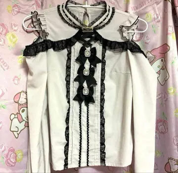 리즈리사 3개 리본 초커 블라우스 핑크