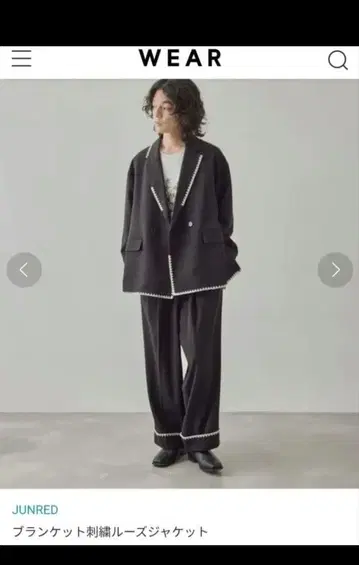 새상품 JUNRED 자수 자켓 M 상하의 세트