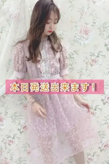 레어 스완키스 원피스 핑크 기념일 반팔