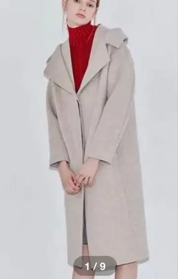 LE CIEL BLEU 릴랙스 체스터 코트 울 롱 코트