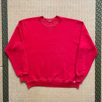 80s RUSSELL ATHLETIC 맨투맨 앞V 가제트 빨간색 무지