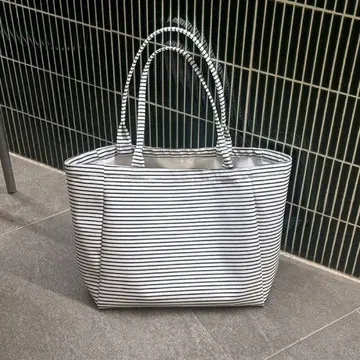 토트백 빅 화이트 블랙