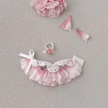 미니어처 인형 의류 플라워 드레스 카네이션 모브 핑크
