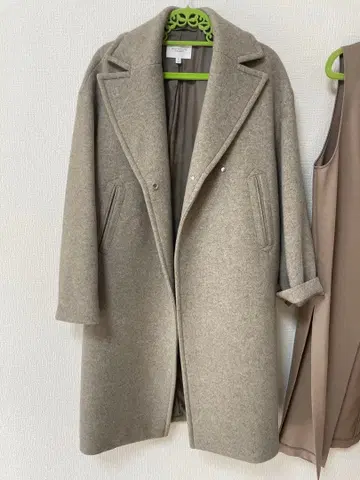 Beauty&youth 그레이 울 혼방 체스터 코트