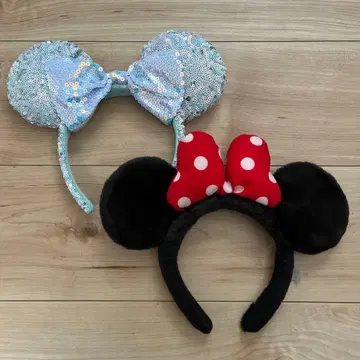 디즈니 미니 머리띠 스팽글 2개 세트