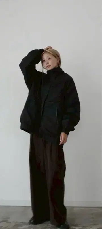 시마무라 hideka 방수 지퍼 사용 블루종 LL