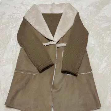 RagOut 스웨이드풍 무스탕 코트 아우터