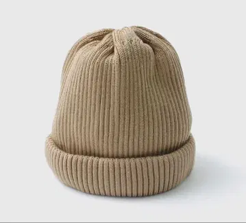 ROTOTO 코튼 롤업 비니 베이지