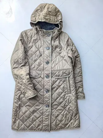 MacintoshPhilosophy 카키 후데트 퀼팅 코트