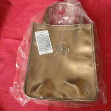 스타벅스 홀리데이 2024 쇼퍼백 메탈릭 골드 백