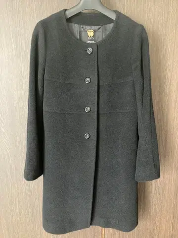 INED 노카라 코트 블랙