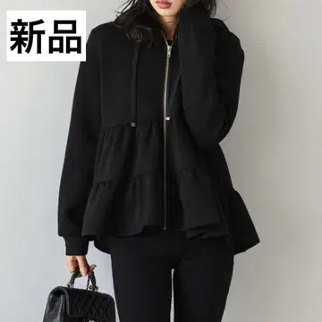 La-gemme (라지엠) 티어드 플레어 후드티 [시착만 한 상품]