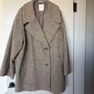 LEPSIM 헤링본 체스터 코트 F