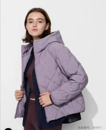 [ 미사용 택 포함 ] UNIQLO 퍼프 테크 후드티 퍼플 M 사이즈