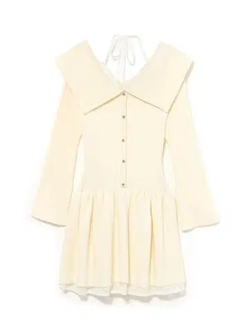 새상품 BUBBLES 버블스 레이어드 플레어 니트 원피스