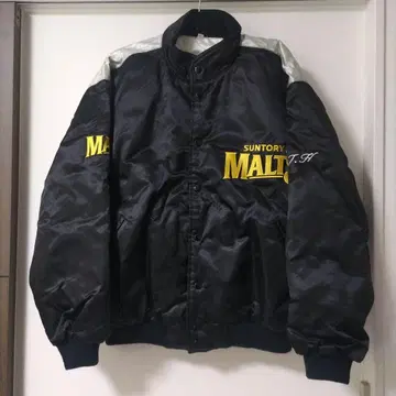 SUNTORY MALT'S 바시티 자켓 블랙/실버