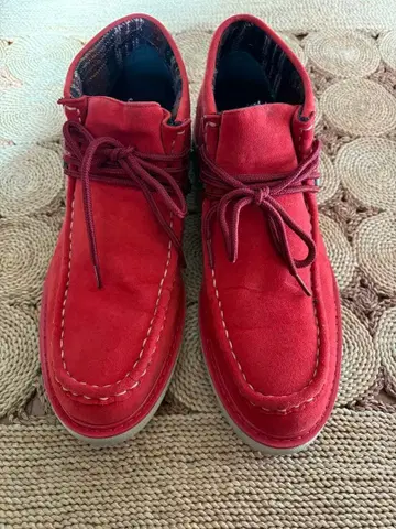 남성용 부츠 모카신 빨간색 26.0cm