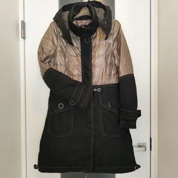 후드 부착 미들 다운 자켓