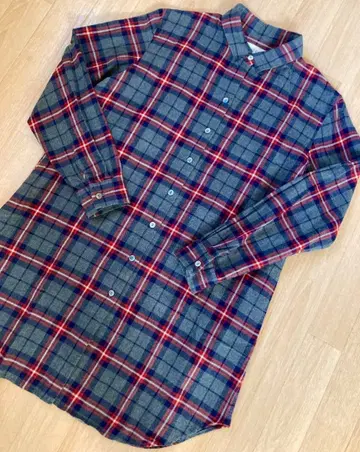 MidiUmi 미디우미 타탄 체크 플란넬 셔츠 풀오버