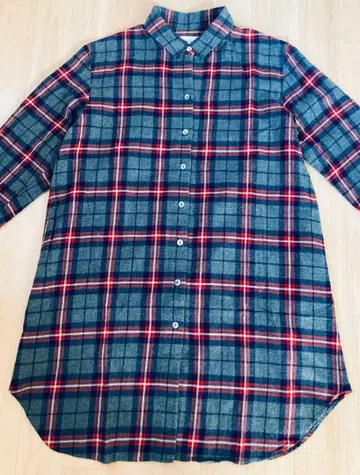 MidiUmi 미디우미 타탄 체크 플란넬 셔츠 풀오버