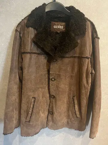 GUESS 가죽 보아 자켓 M