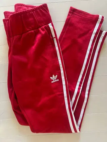 adidas 레드 트랙 팬츠 M 사이드 지퍼 오리지널