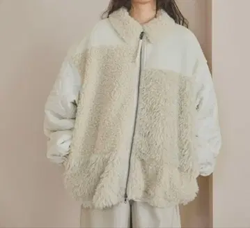 니코앤드 패치워크 보아 블루종 아이보리 nikoand 새상품