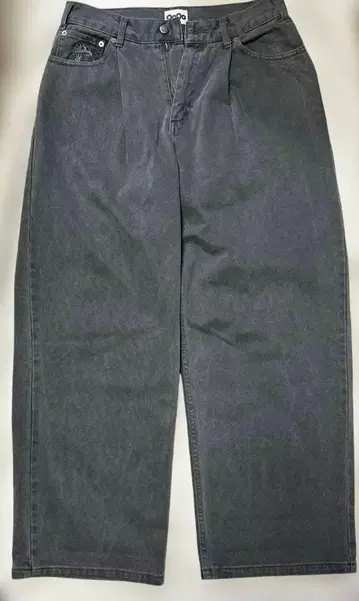 9090 컬러 와이드 데님 그레이 M