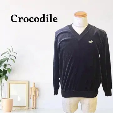 zA49 [ M ] Crocodile 긴팔 V넥 래글런 슬리브 풀오버