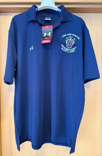 언더 아머 파이어 앤 레스큐 피케 셔츠 US M 사이즈