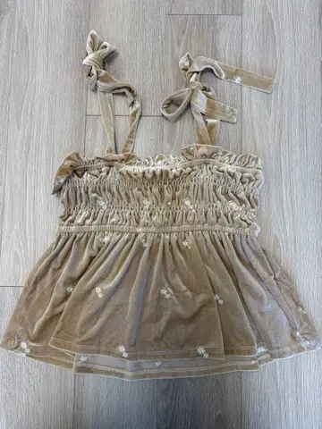 flower 벨로아 자수 뷔스티에