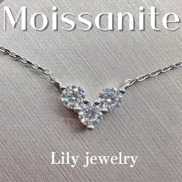 모이사나이트 4mm 목걸이 0.3ct 인기 심플 S925 플라티나