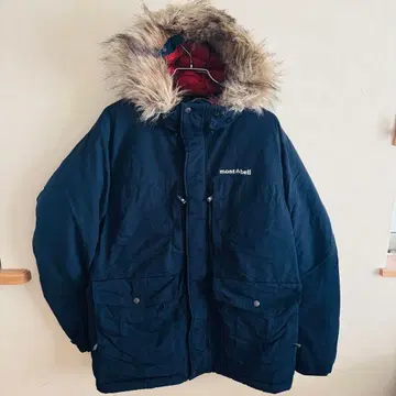 [ 새상품급 ] 몽벨 로건 다운 파카 다운 코트 퍼 네이비 L 사이즈