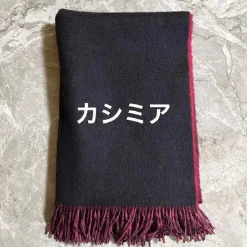 캐시미어 머플러 블랙 와인 리버서블 남녀 공용