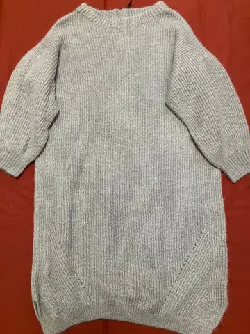 ADIEU TRISTESSE 그레이 니트 원피스