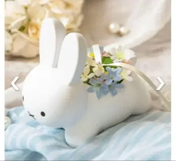 플라워 미피 반지 쿠션 아기 토끼