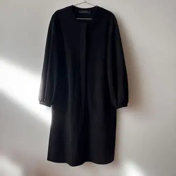 ZARA 블랙 롱 코트 벌룬 슬리브