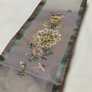 후쿠로 오비 자수 오시도리 나비