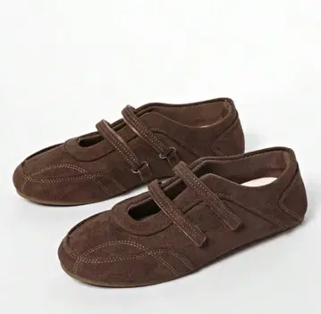 브라운 스웨이드 밸리 슈즈 멜리 제인 슈즈 24.5cm