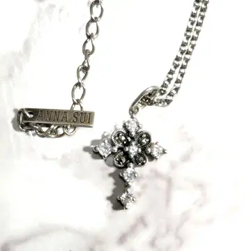 안나수이 ANNA SUI 크로스탑 목걸이 실버925 은